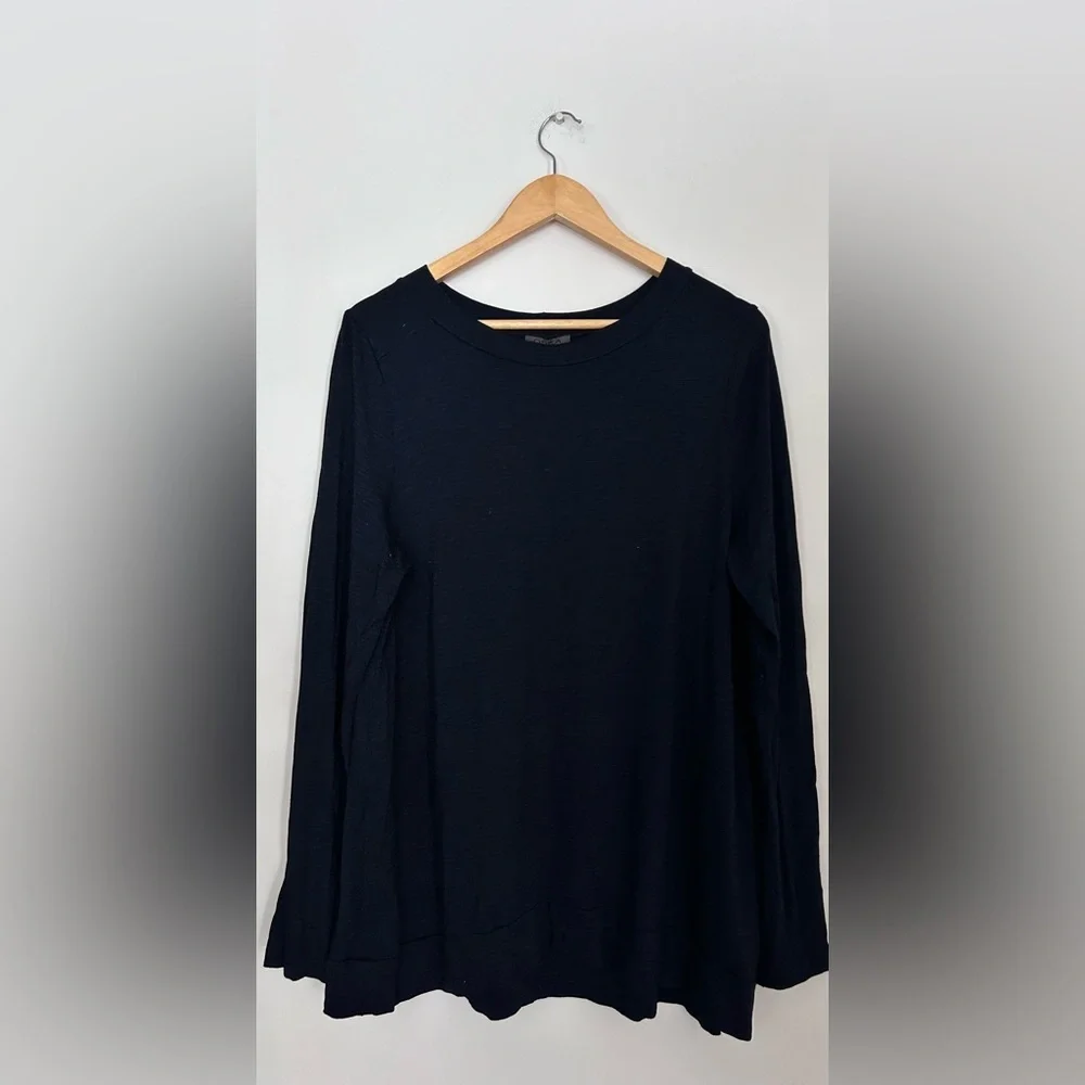 OSKA elegant navy/indigo striped long sleeve top/tunic - so soft on the skin! - Picture 2 of 8